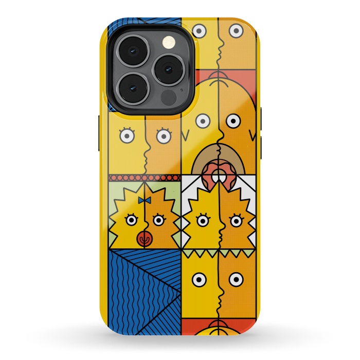iPhone 13 pro StrongFit Yellow Cubism by Coffee Man