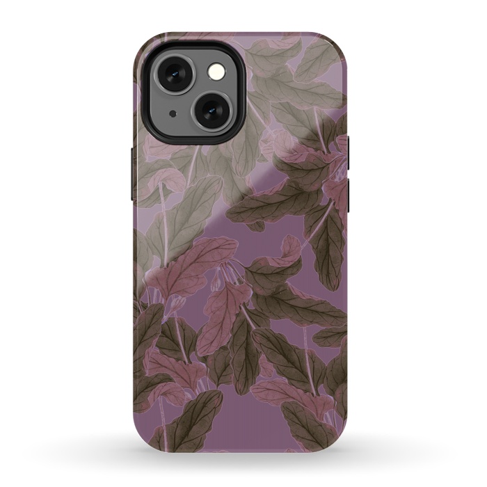 iPhone 13 mini StrongFit Purple Bushes by Zala Farah
