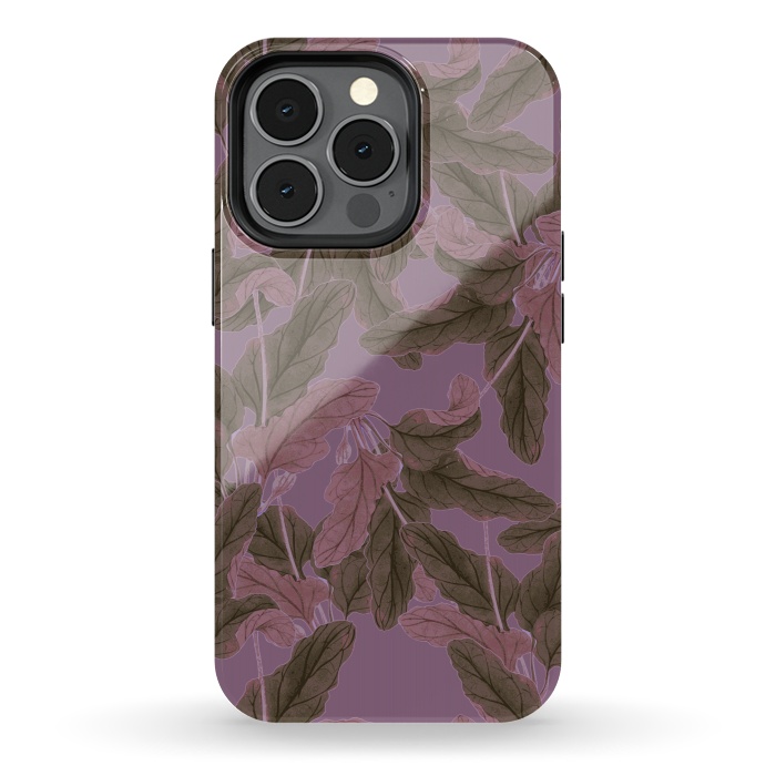iPhone 13 pro StrongFit Purple Bushes by Zala Farah