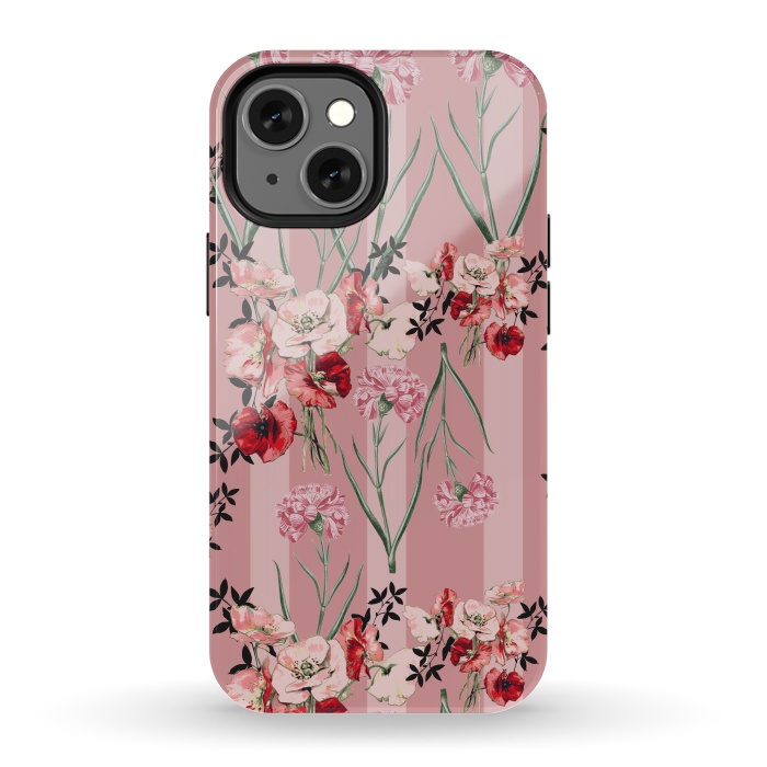 iPhone 13 mini StrongFit Floral Love X (Red) by Zala Farah