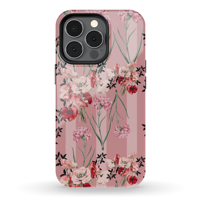 iPhone 13 pro StrongFit Floral Love X (Red) by Zala Farah
