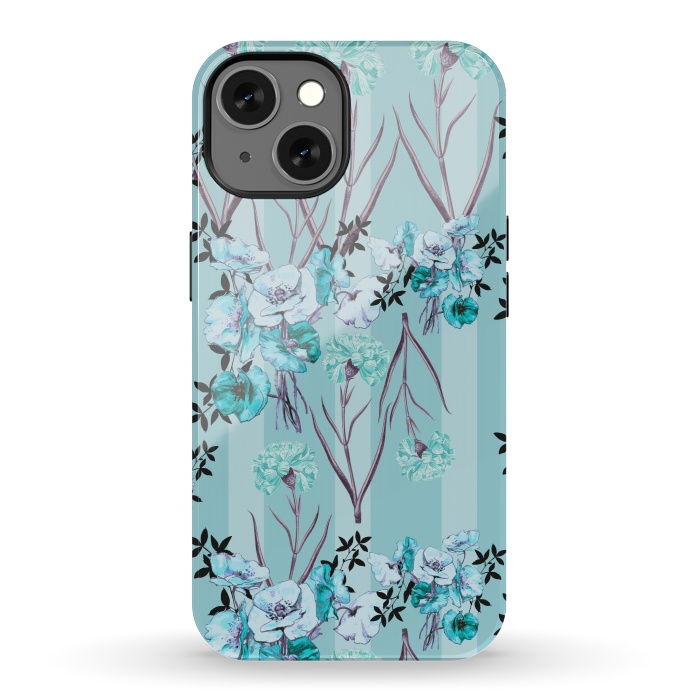 iPhone 13 StrongFit Floral Love X (Blue) by Zala Farah
