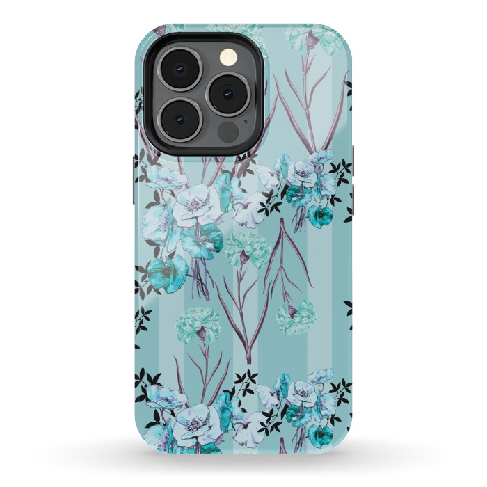 iPhone 13 pro StrongFit Floral Love X (Blue) by Zala Farah