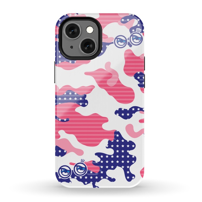 iPhone 13 mini StrongFit EYES WITH CAMO by Michael Cheung