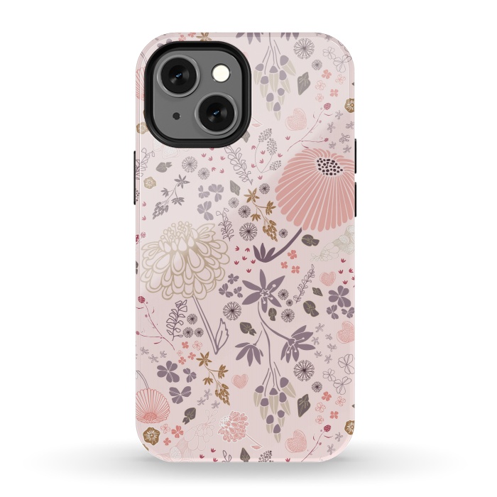 iPhone 13 mini StrongFit Field of Flowers by Paula Ohreen