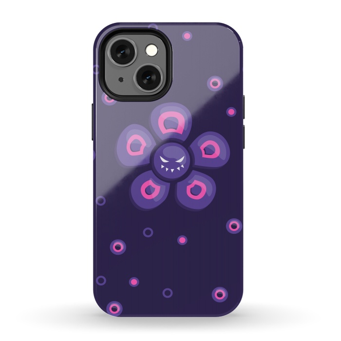 iPhone 13 mini StrongFit Purple Evil Flower by Boriana Giormova