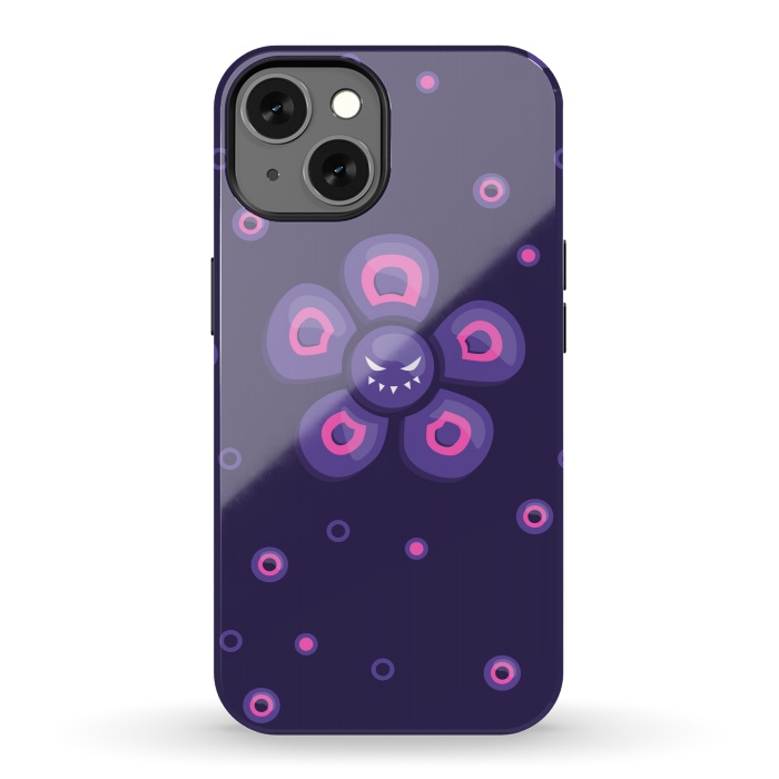 iPhone 13 StrongFit Purple Evil Flower by Boriana Giormova