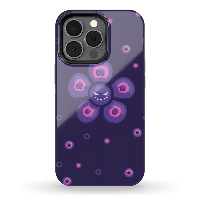 iPhone 13 pro StrongFit Purple Evil Flower by Boriana Giormova