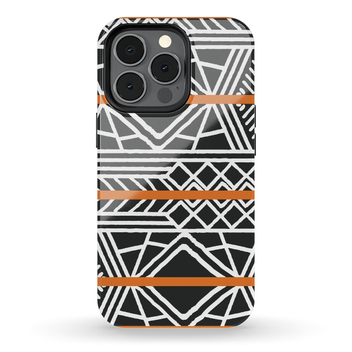 iPhone 13 pro StrongFit Tribal ethnic geometric pattern 022 by Jelena Obradovic
