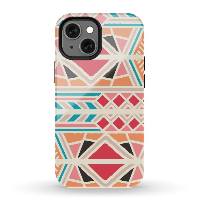 iPhone 13 mini StrongFit Tribal ethnic geometric pattern 025 by Jelena Obradovic