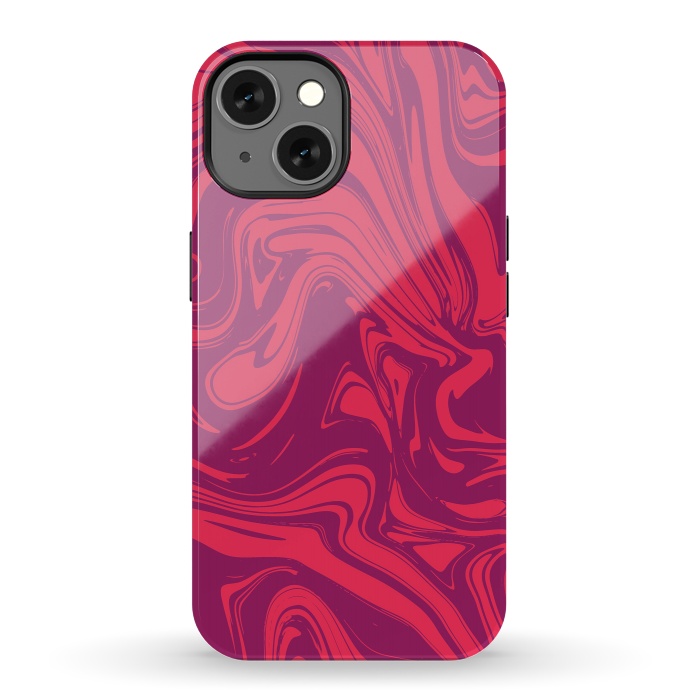 iPhone 13 StrongFit Liquid marble texture design 032 by Jelena Obradovic