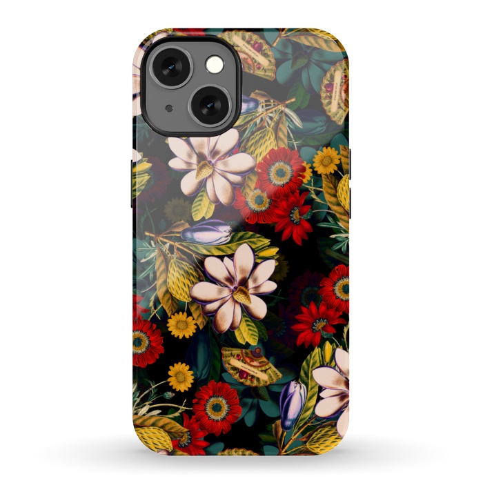 iPhone 13 StrongFit Japanese Floral Pattern by Burcu Korkmazyurek