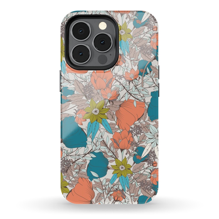iPhone 13 pro StrongFit Botanical pattern 011 by Jelena Obradovic