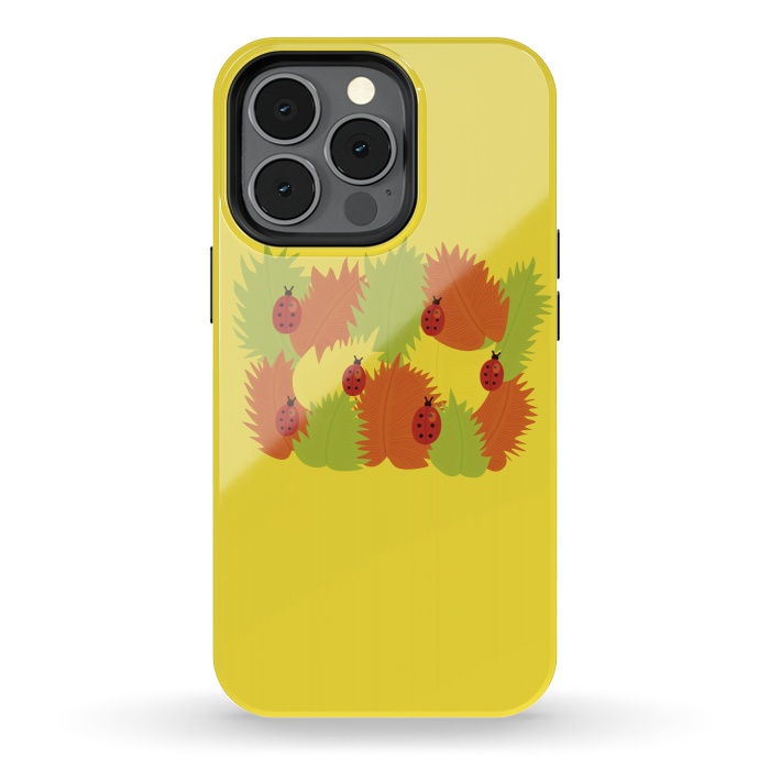 iPhone 13 pro StrongFit Autumn Leaves And Ladybugs by Boriana Giormova
