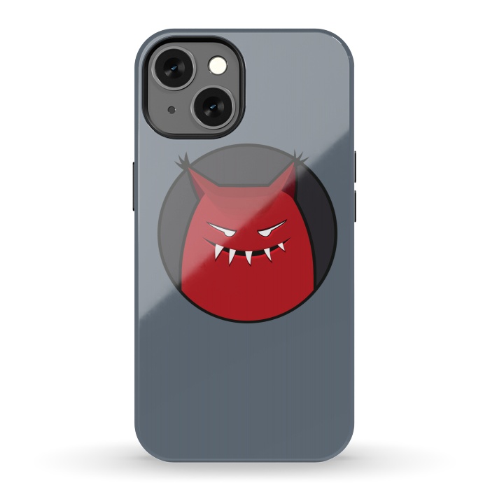 iPhone 13 StrongFit Red Evil Monster With Pointy Ears by Boriana Giormova