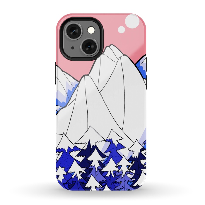 iPhone 13 mini StrongFit The deep blue forests of the mountains by Steve Wade (Swade)