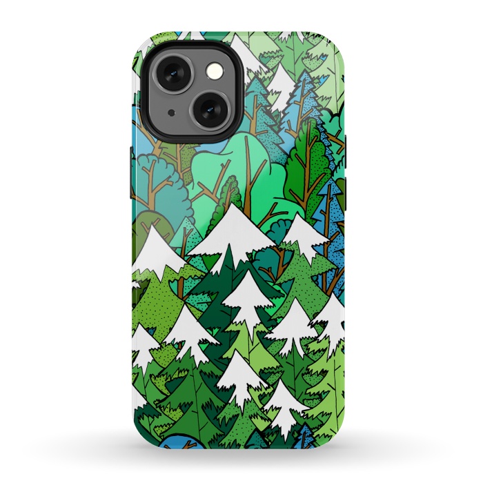 iPhone 13 mini StrongFit Winter's Forest by Steve Wade (Swade)