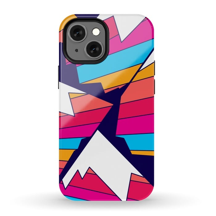 iPhone 13 mini StrongFit Mountains of many colours by Steve Wade (Swade)