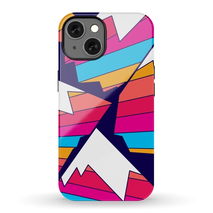iPhone 13 StrongFit Mountains of many colours by Steve Wade (Swade)