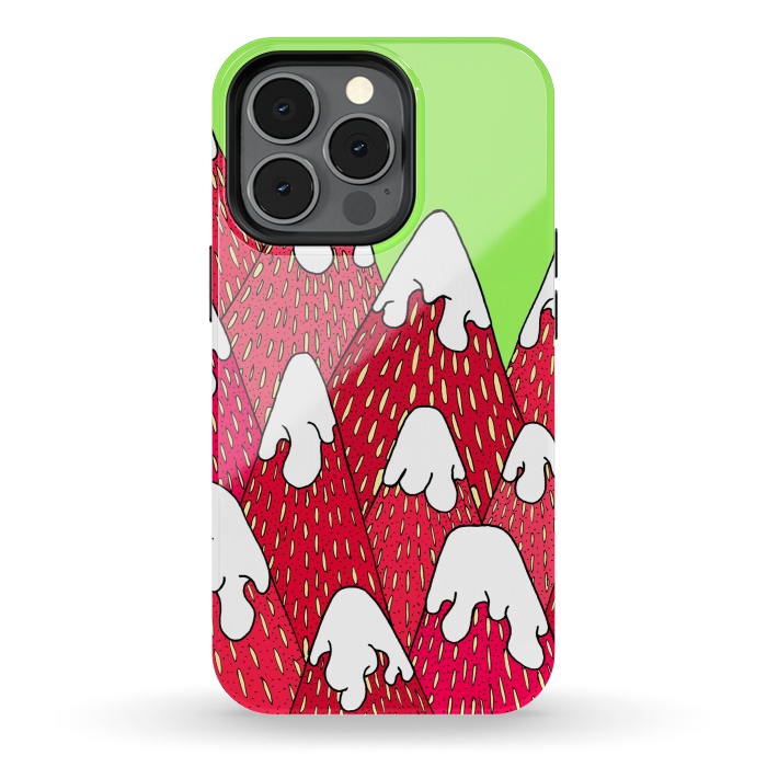 iPhone 13 pro StrongFit Strawberry Mountains by Steve Wade (Swade)