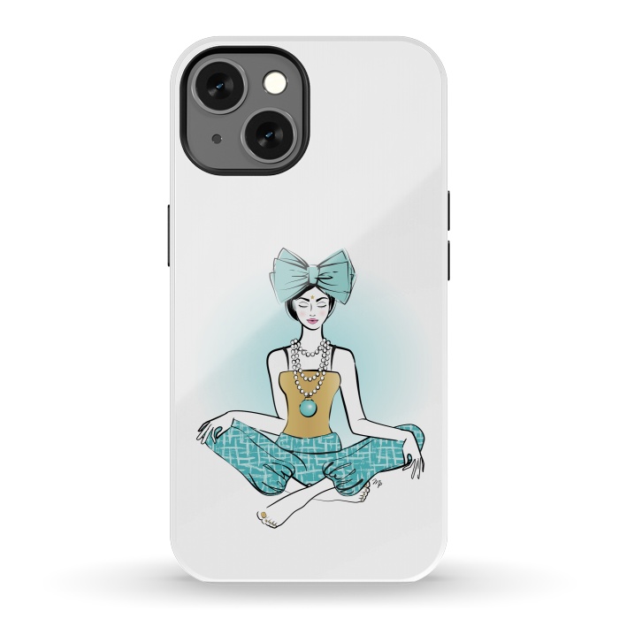 iPhone 13 StrongFit Festive Yoga girl meditation by Martina