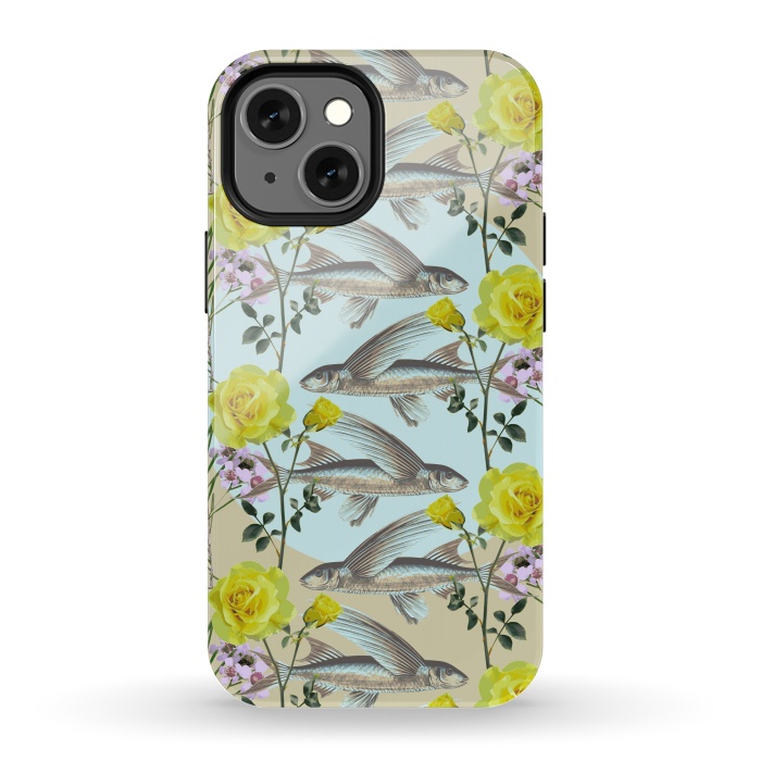 iPhone 13 mini StrongFit Floral Fishies by Zala Farah