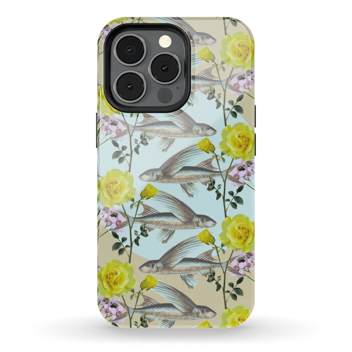 iPhone 13 pro StrongFit Floral Fishies by Zala Farah