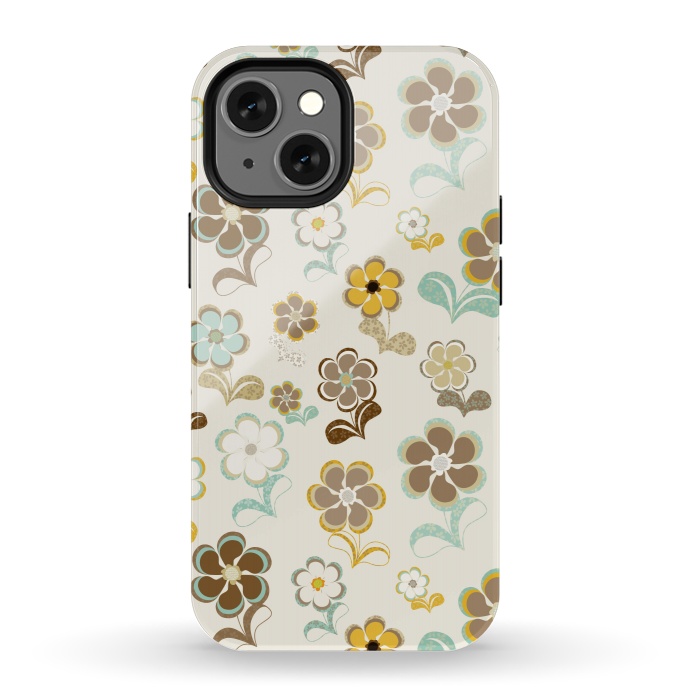 iPhone 13 mini StrongFit 60s Flowers by Paula Ohreen
