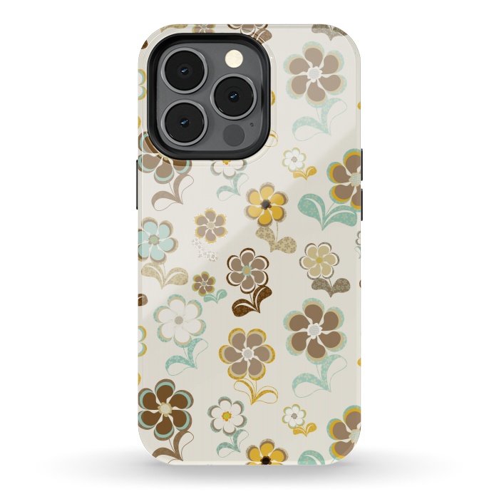 iPhone 13 pro StrongFit 60s Flowers by Paula Ohreen