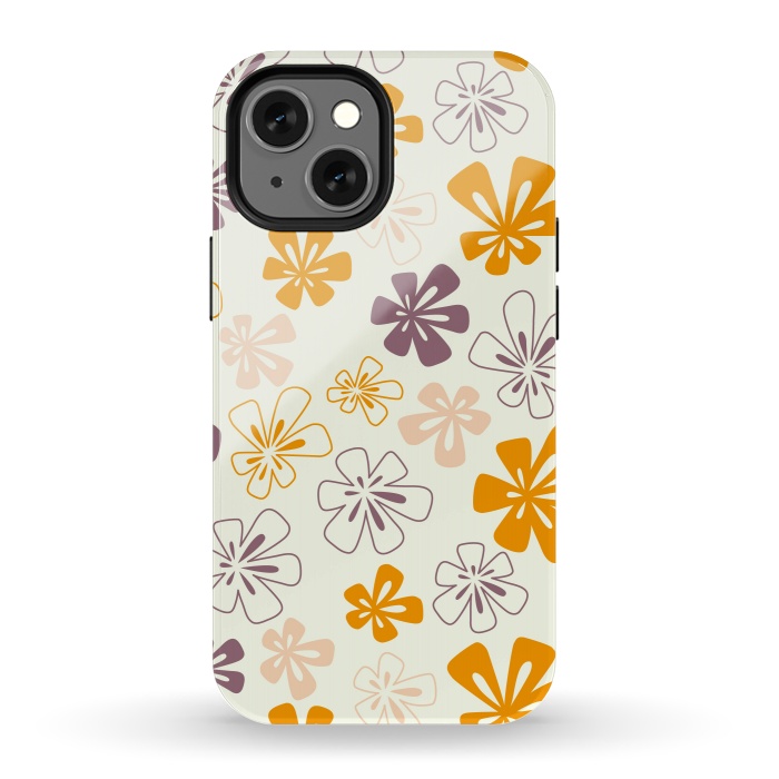 iPhone 13 mini StrongFit Funky Flowers by Paula Ohreen
