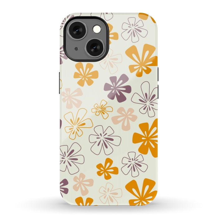 iPhone 13 StrongFit Funky Flowers by Paula Ohreen
