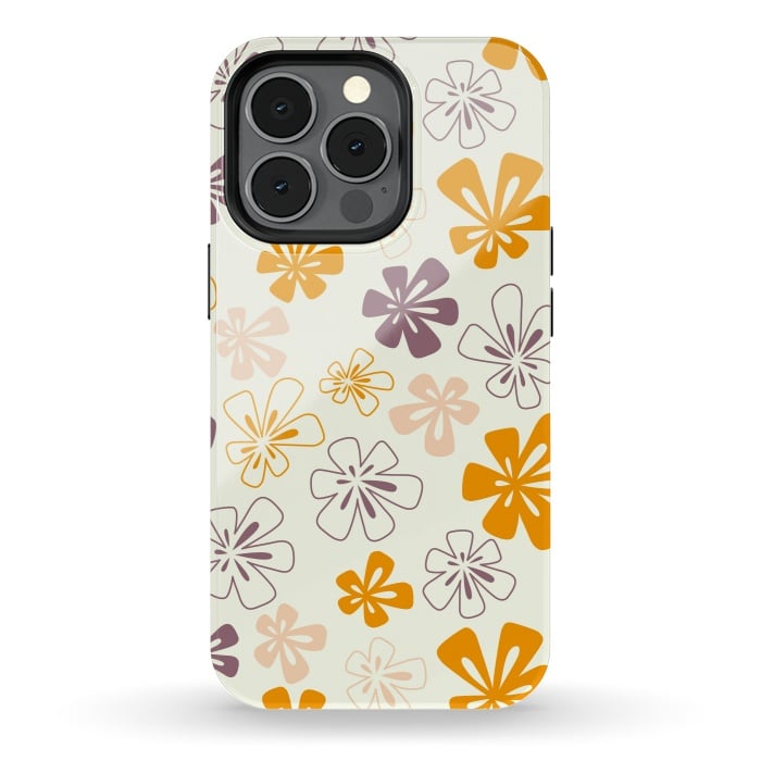 iPhone 13 pro StrongFit Funky Flowers by Paula Ohreen