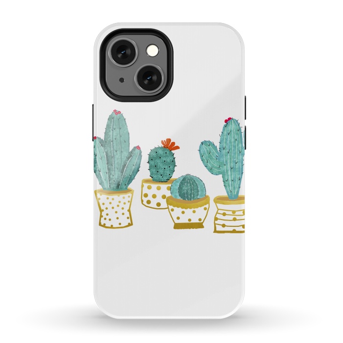 iPhone 13 mini StrongFit Cactus Garden V2 by Uma Prabhakar Gokhale