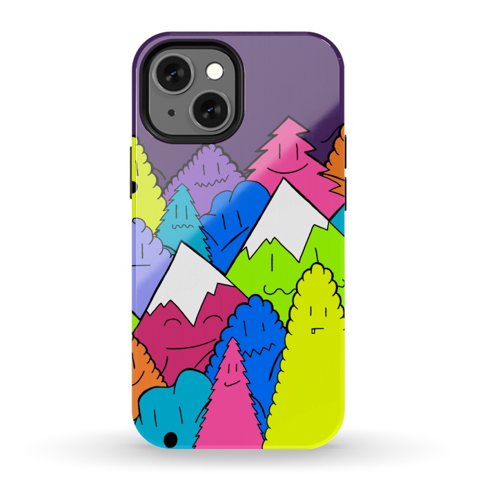 iPhone 13 mini StrongFit Mountains of characters by Steve Wade (Swade)