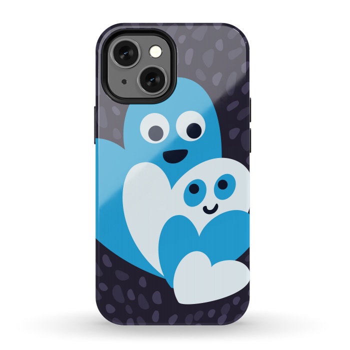 iPhone 13 mini StrongFit Cute Happy Hearts Family by Boriana Giormova