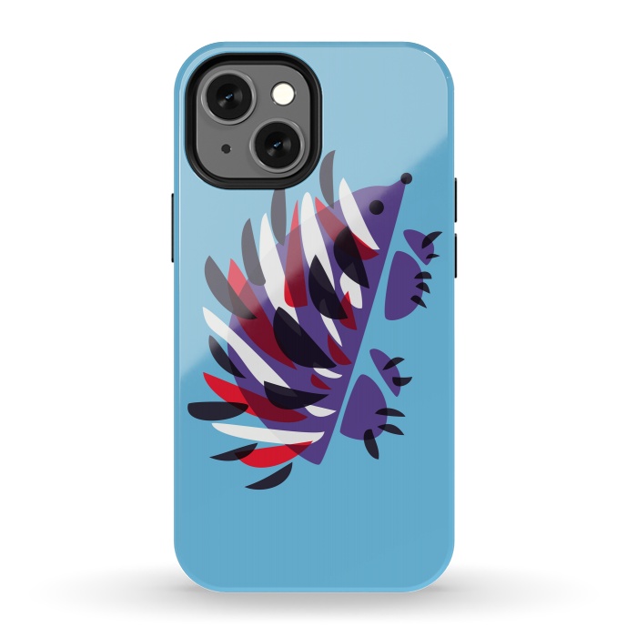 iPhone 13 mini StrongFit Abstract Colorful Hedgehog by Boriana Giormova