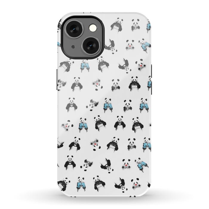 iPhone 13 StrongFit Panda pattern by Balazs Solti