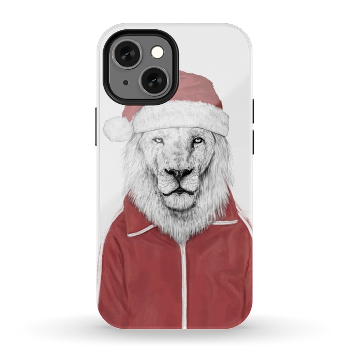 iPhone 13 mini StrongFit Santa lion by Balazs Solti