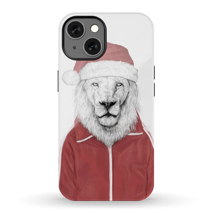 iPhone 13 StrongFit Santa lion by Balazs Solti