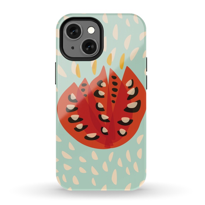 iPhone 13 mini StrongFit Decorative Beautiful Abstract Tulip by Boriana Giormova