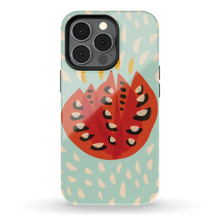 iPhone 13 pro StrongFit Decorative Beautiful Abstract Tulip by Boriana Giormova