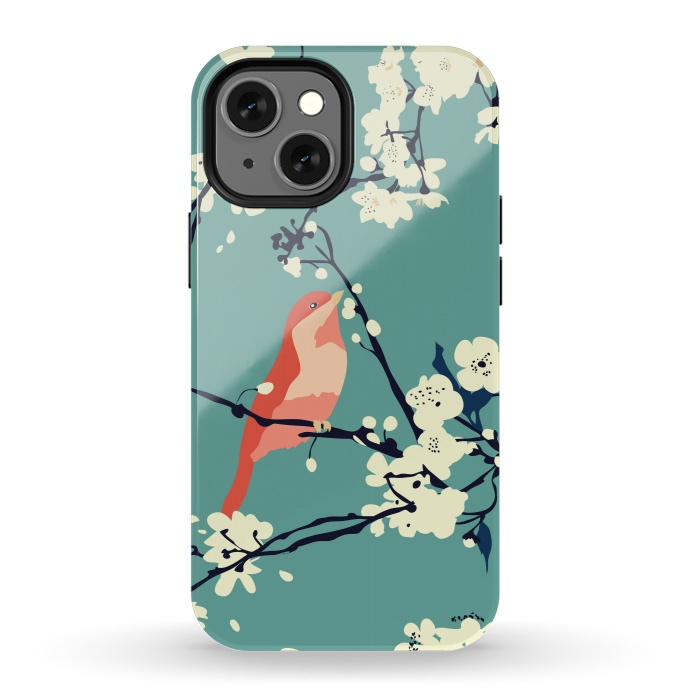 iPhone 13 mini StrongFit Bird and Blossom by Zoe Charlotte