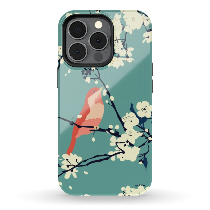 iPhone 13 pro StrongFit Bird and Blossom by Zoe Charlotte