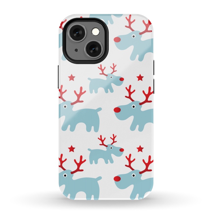 iPhone 13 mini StrongFit Cute Reindeers by Martina