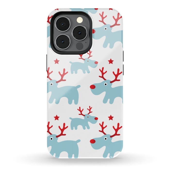 iPhone 13 pro StrongFit Cute Reindeers by Martina