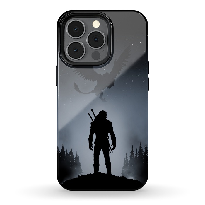iPhone 13 pro StrongFit White Wolf by Denis Orio Ibañez