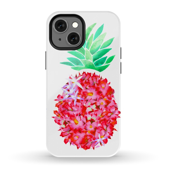 iPhone 13 mini StrongFit Pineapple Punch Blush by Amaya Brydon