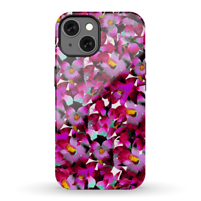 iPhone 13 StrongFit Pink Floral by Amaya Brydon