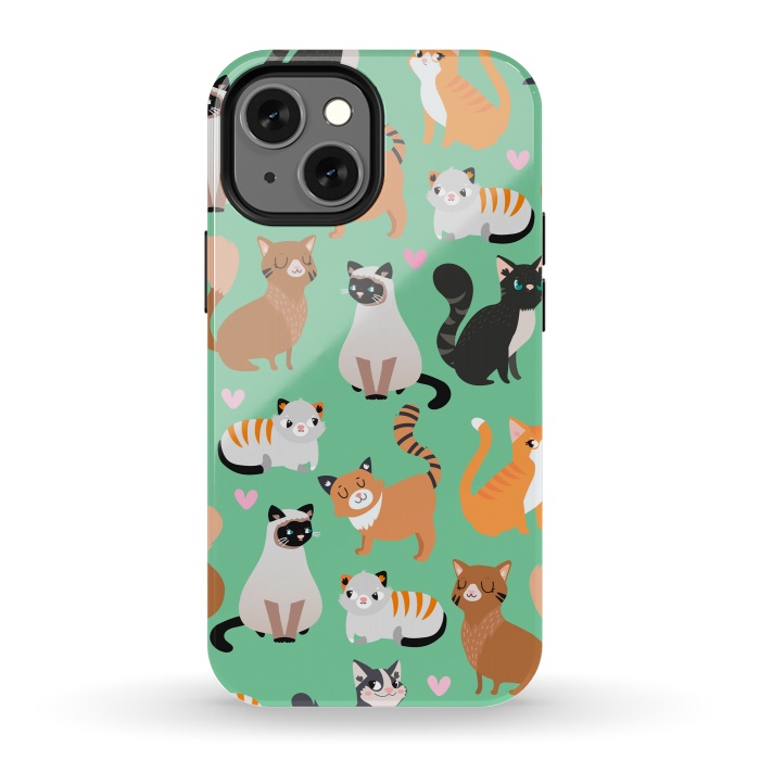 iPhone 13 mini StrongFit Cats cats cats by Maria Jose Da Luz