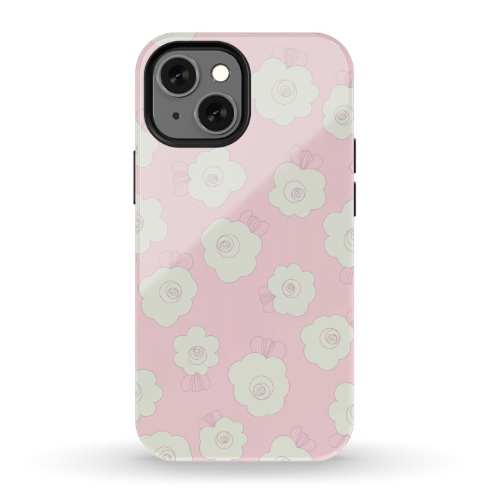 iPhone 13 mini StrongFit Fluffy Flowers by Paula Ohreen